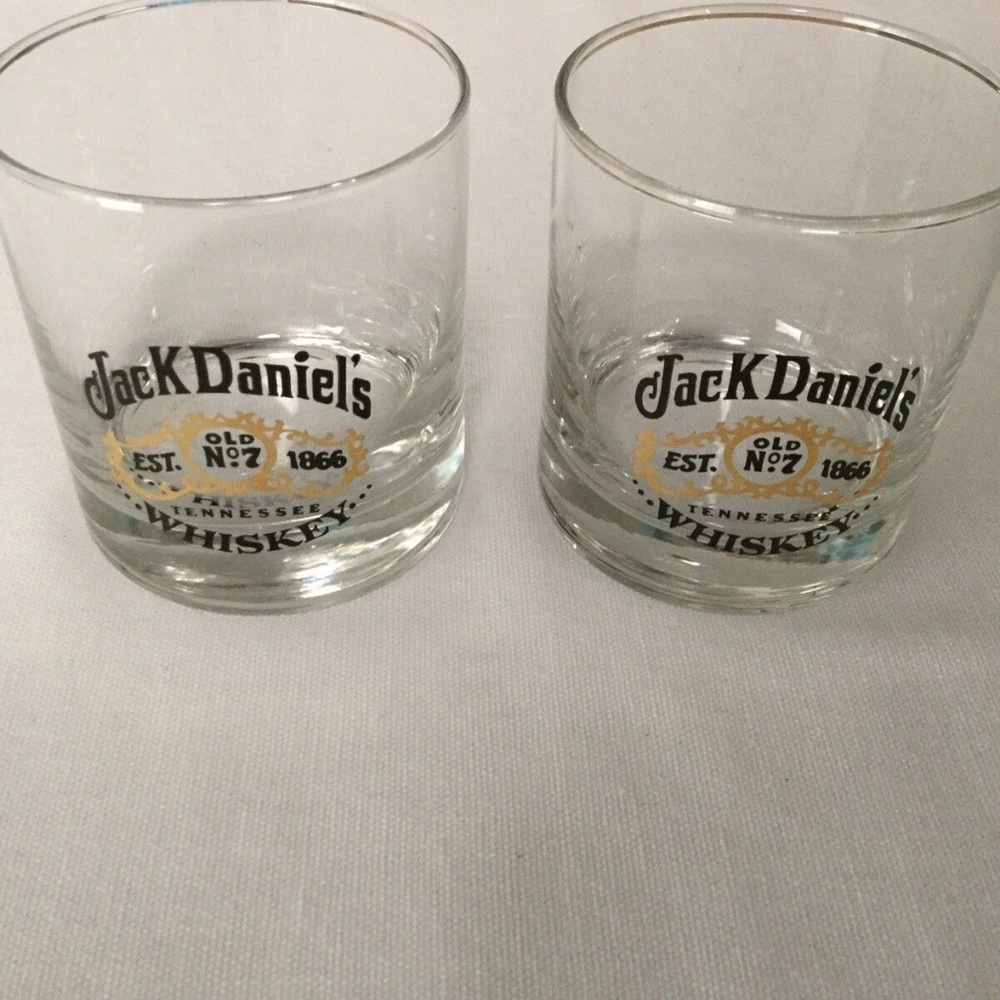 Vintage Jack Daniels Old No 7  Low Ball Bar Glass